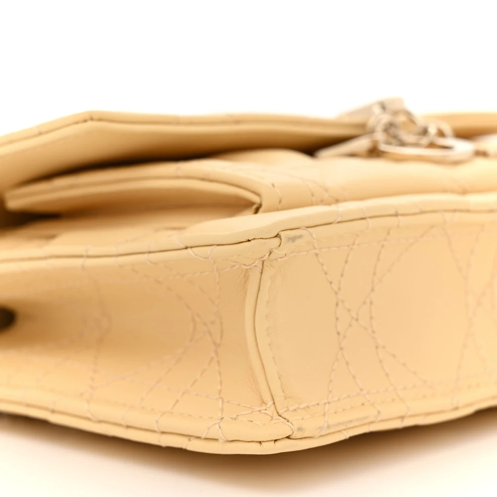 Lady Dior Chain Pouch in Soft Yellow Lambskin Leather - Image 4
