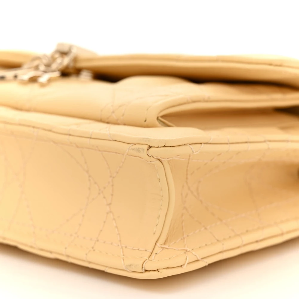 Lady Dior Chain Pouch in Soft Yellow Lambskin Leather - Image 5