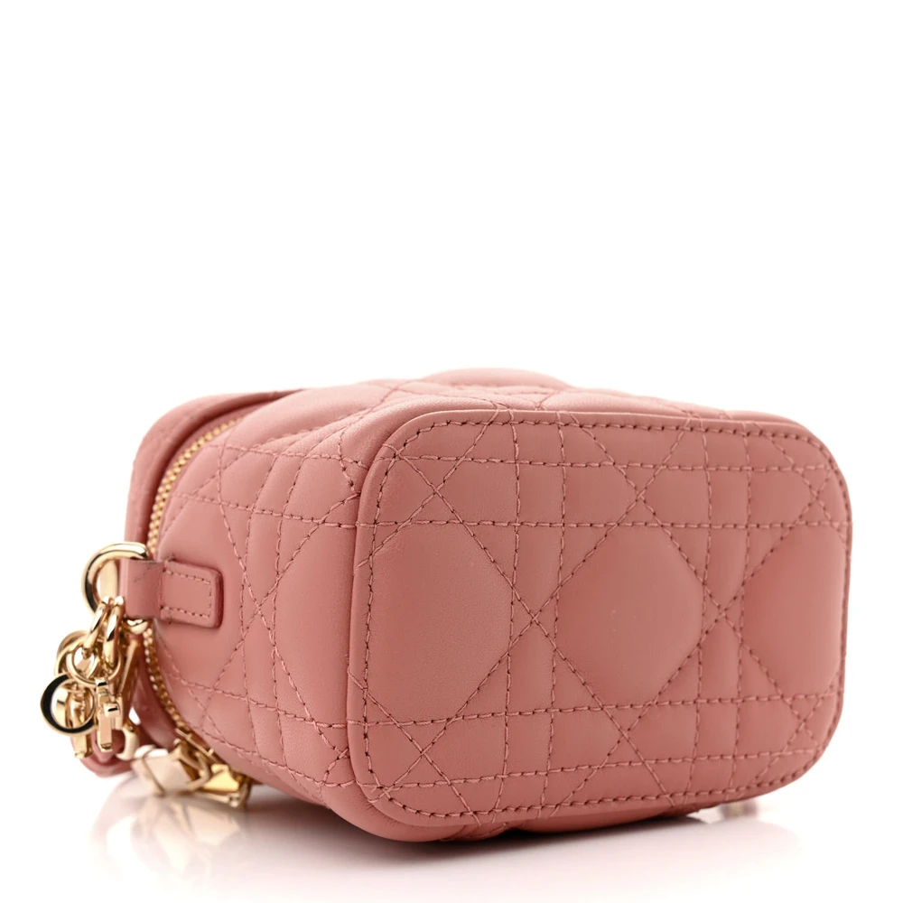 Lushentic Grade Bags: Micro Vanity Case in Deep Nude Lambskin Leather - Image 5