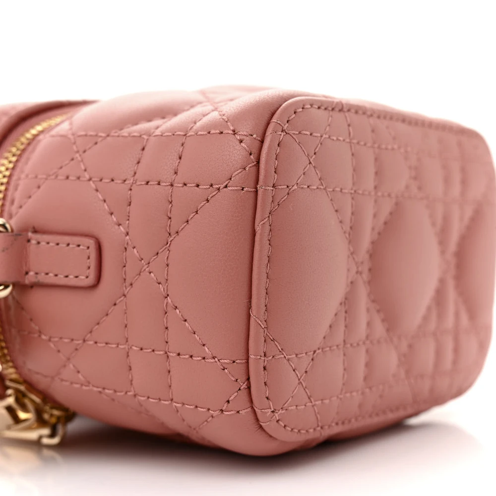 Lushentic Grade Bags: Micro Vanity Case in Deep Nude Lambskin Leather - Image 3