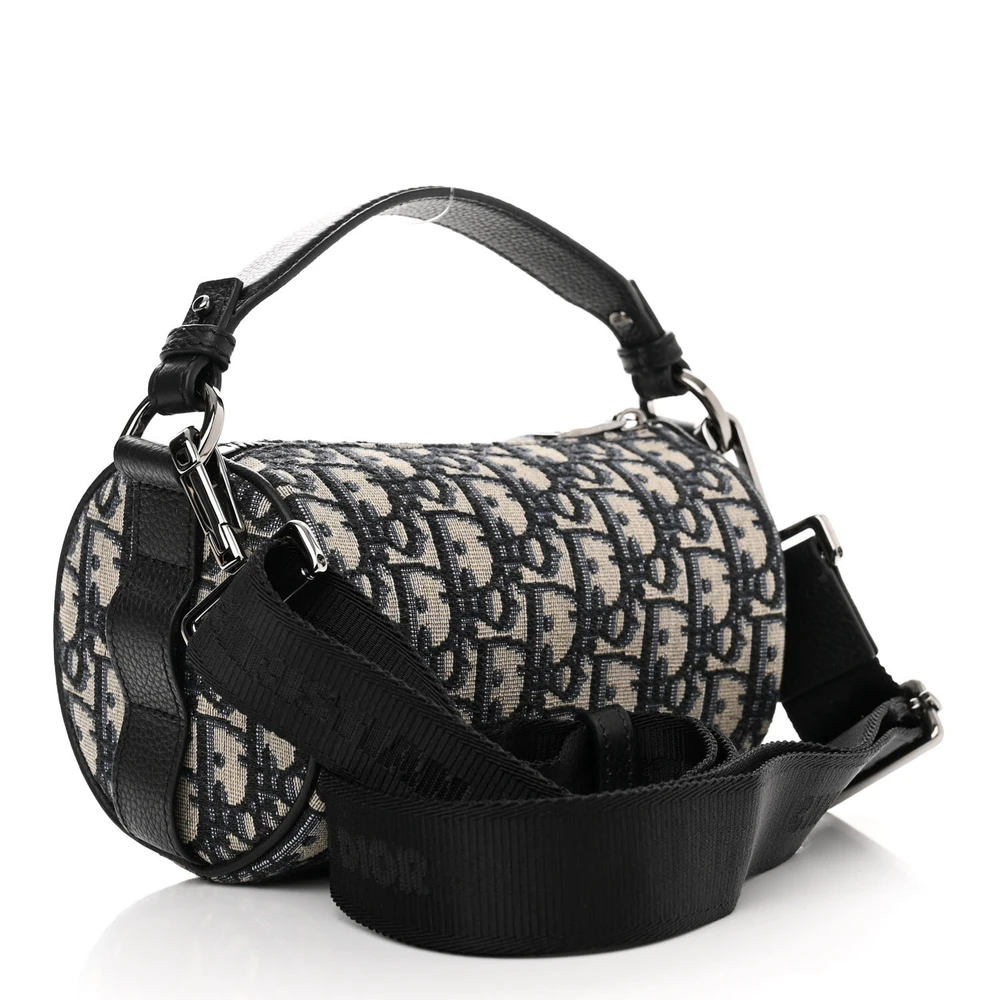 Lushentic Handbag Mini Roller Messenger Bag Blue Oblique Canvas - Image 3