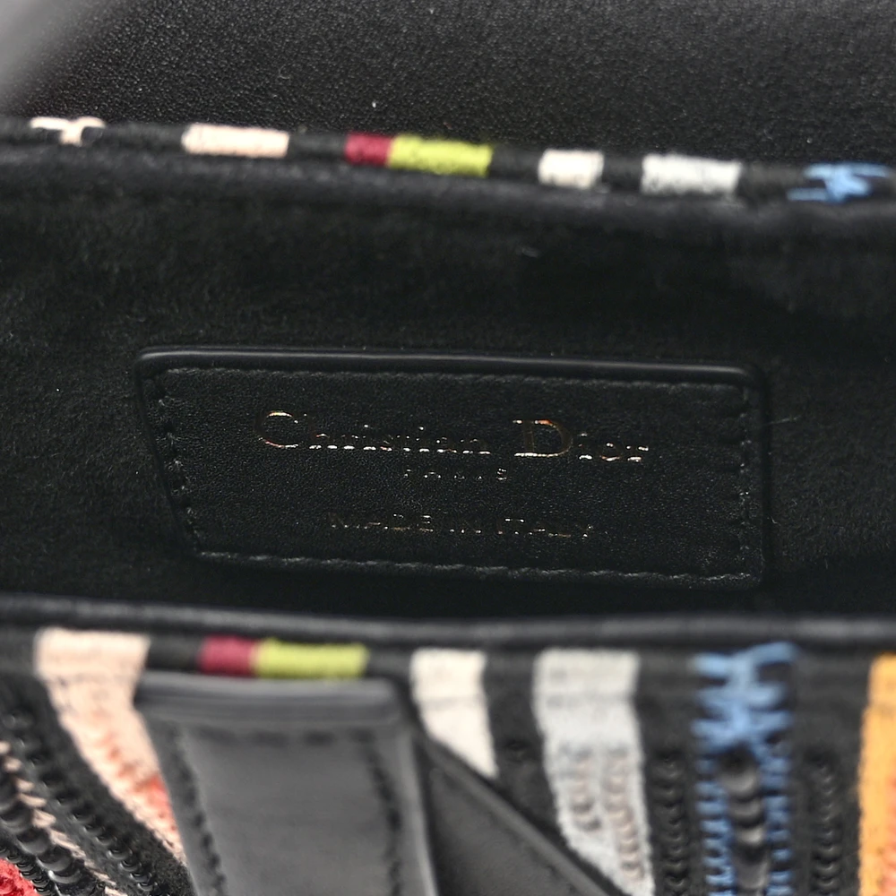 Buy Lushentic Grade Bags Mini Saddle Bag Multicolor Embroidered Canvas - Image 2