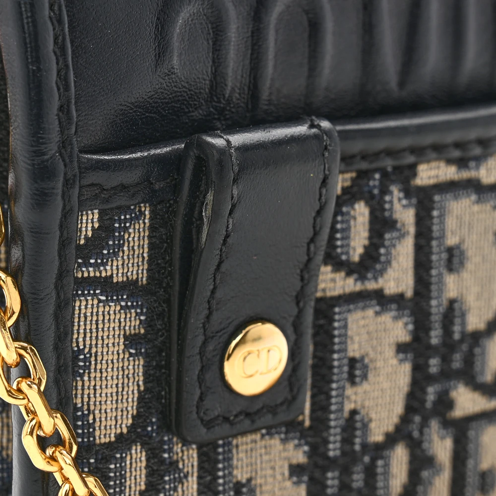 Lushentic Grade Bags Montaigne 30 2 in 1 Pouch Blue Dior Oblique Canvas - Image 9