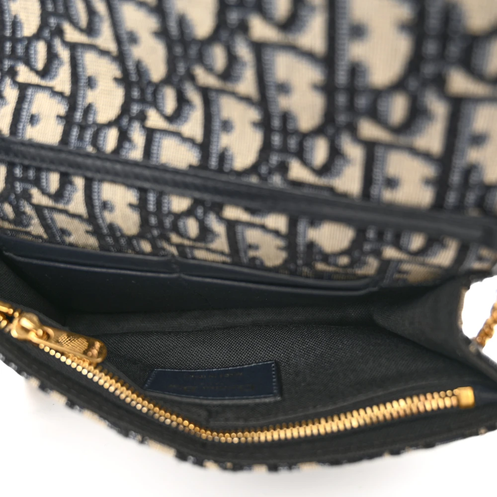 Lushentic Grade Bags Montaigne 30 2 in 1 Pouch Blue Dior Oblique Canvas - Image 7