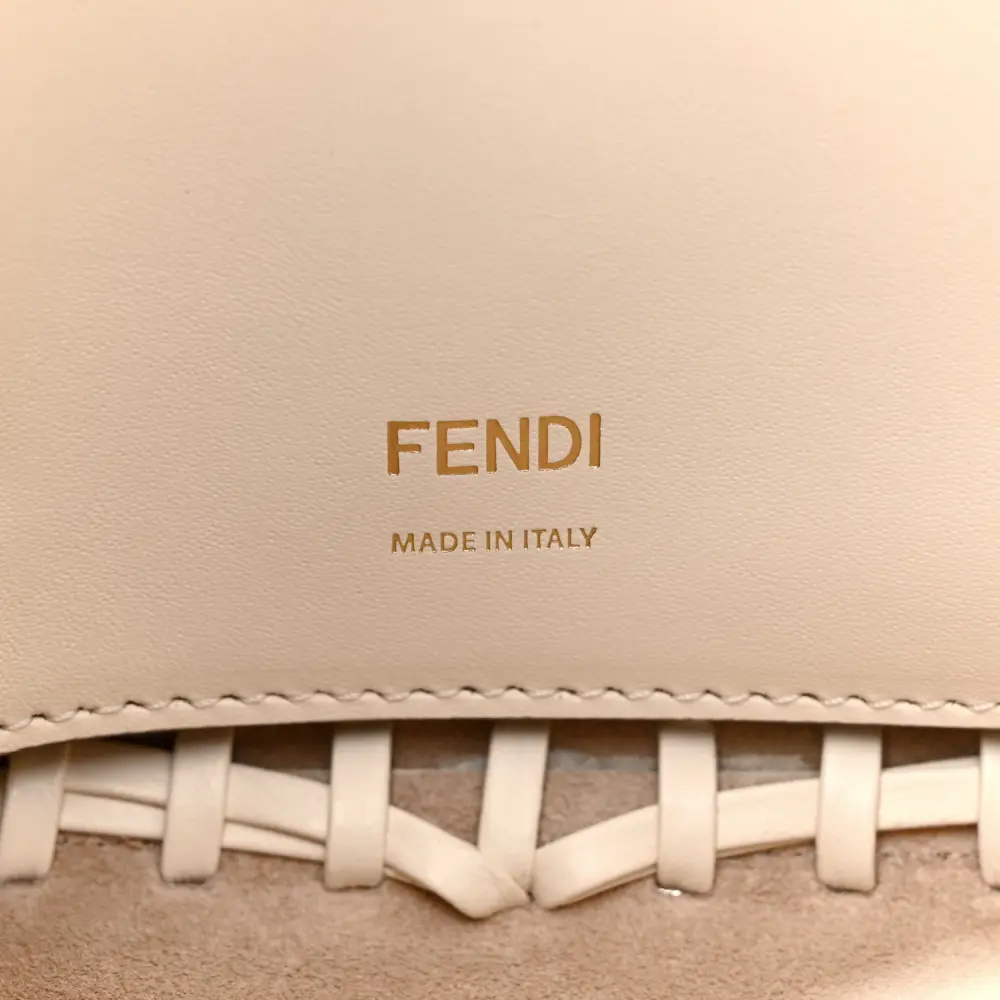 Lushentic Handbag: Ceylon Woven Baguette in White Ice King Leather - Image 2