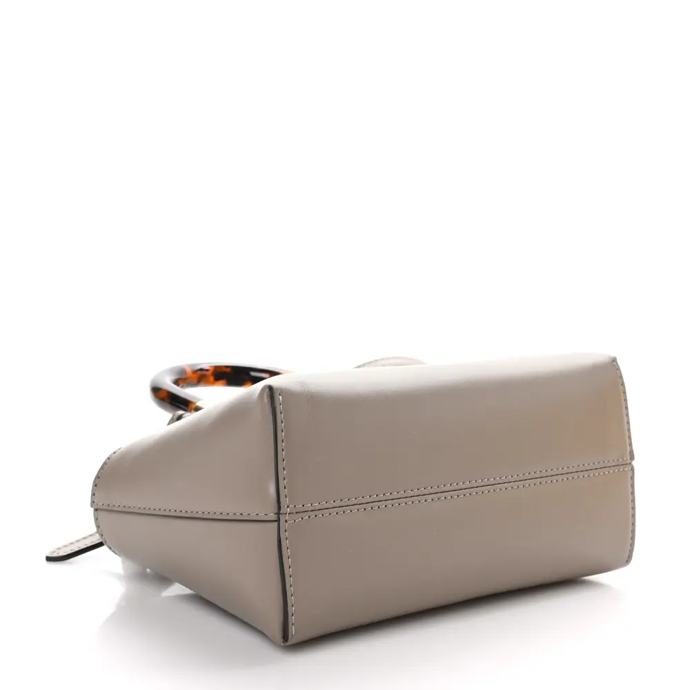 Lushentic Designer Mini Logo-Embossed Boston Bag in Dark Grey - Image 7