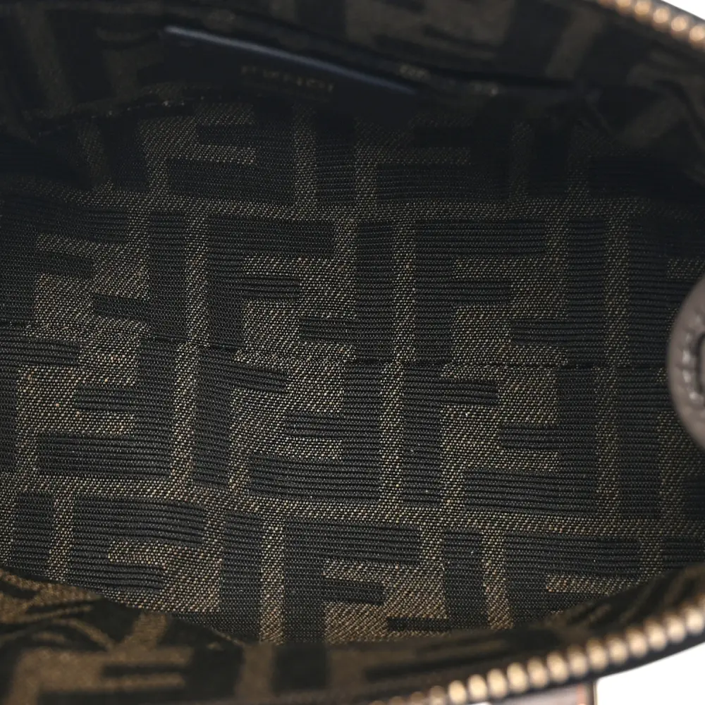 Lushentic Designer Mini Logo-Embossed Boston Bag in Dark Grey - Image 8