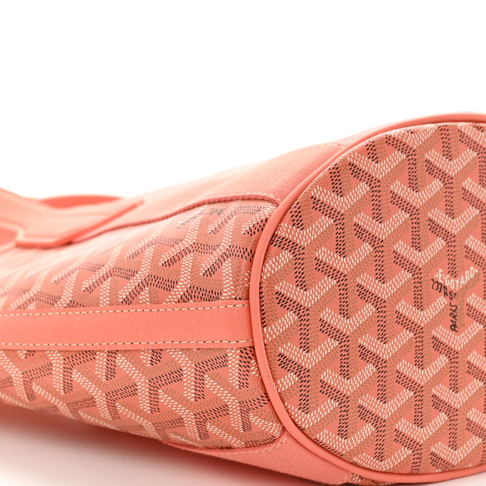 Lushentic Grade Designer Bags - Belharra Tote PM Coral Goyardine Canvas - Image 3