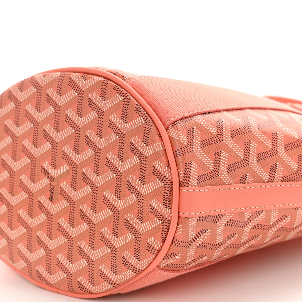 Lushentic Grade Designer Bags - Belharra Tote PM Coral Goyardine Canvas - Image 4