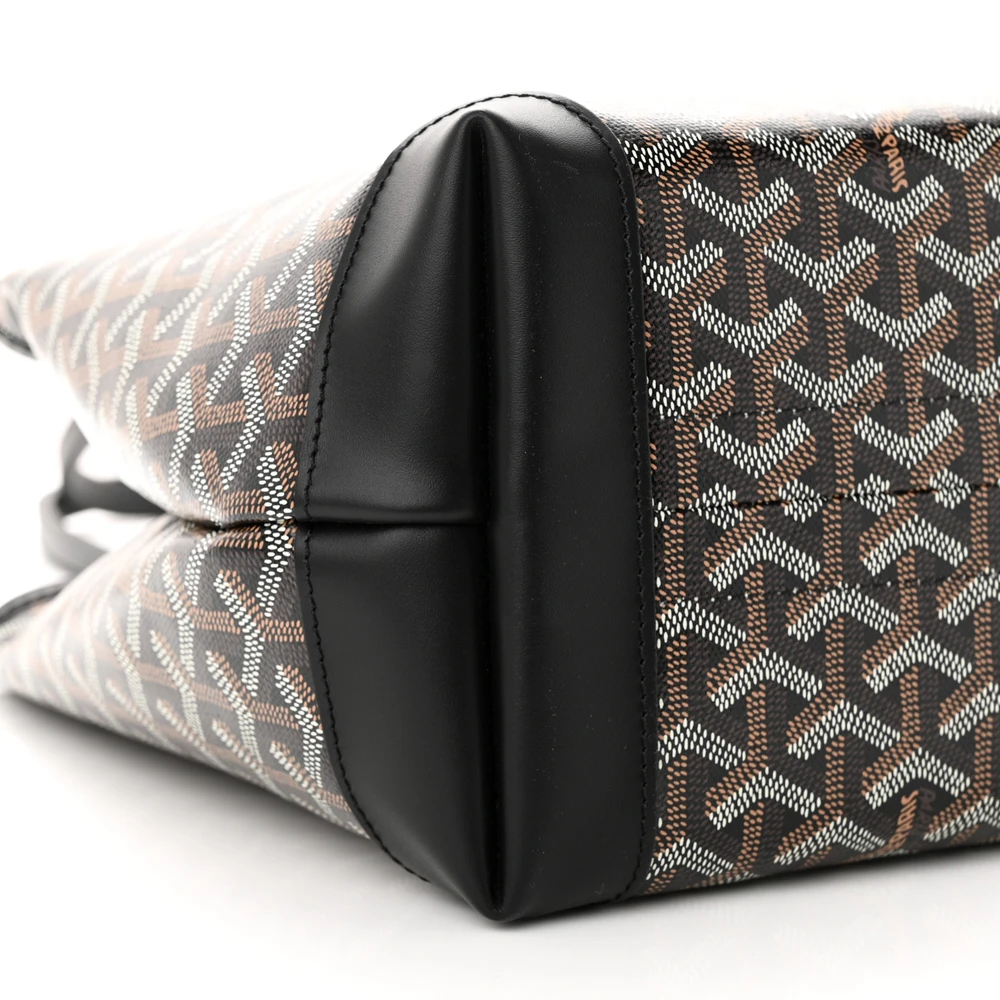 Lushentic Designer Bags Bellechasse Biaude Tote MM Black Goyardine Canvas - Image 4