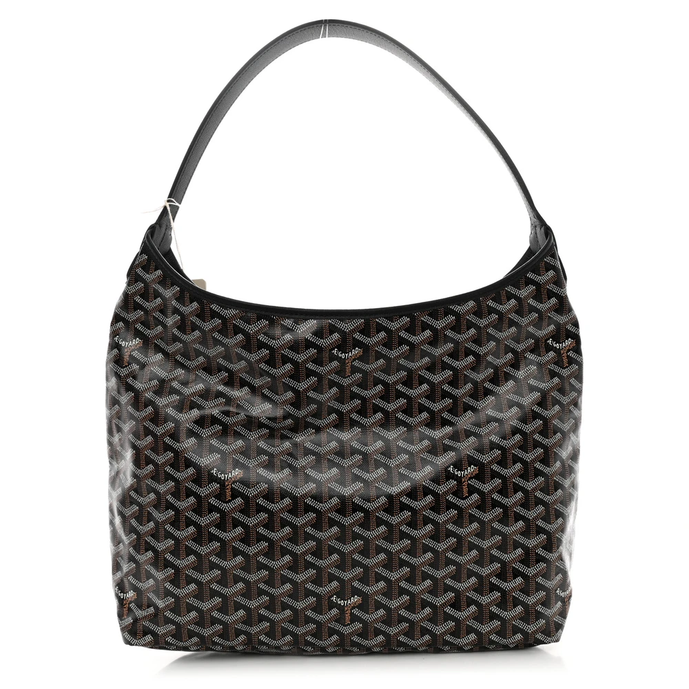 Lushentic Goyard Boheme Hobo PM Black Goyardine Canvas Front