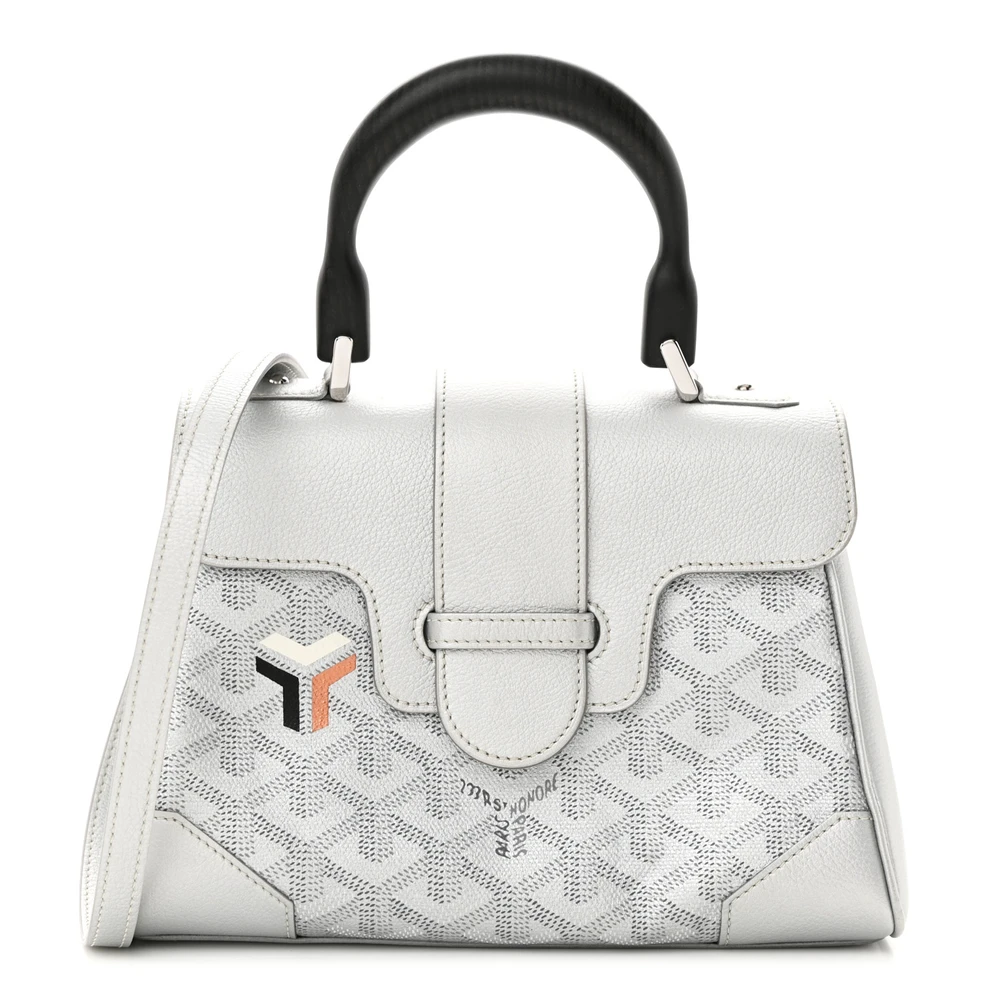 Lushentic Goyard Mini Saigon Bag Precious Metals Goyardine Canvas Silver Hardware Front