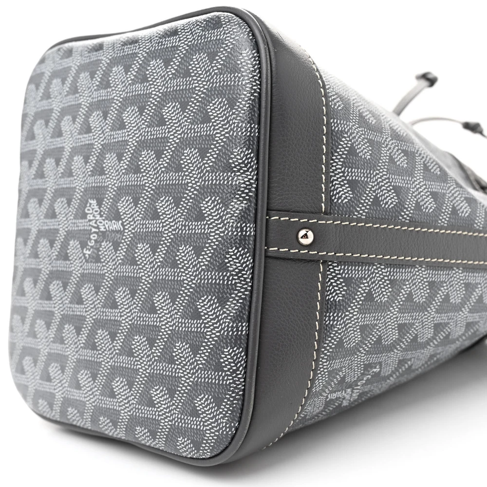 Lushentic Quality Handbags - Petit Flot Bucket Bag PM Grey Goyardine - Image 5