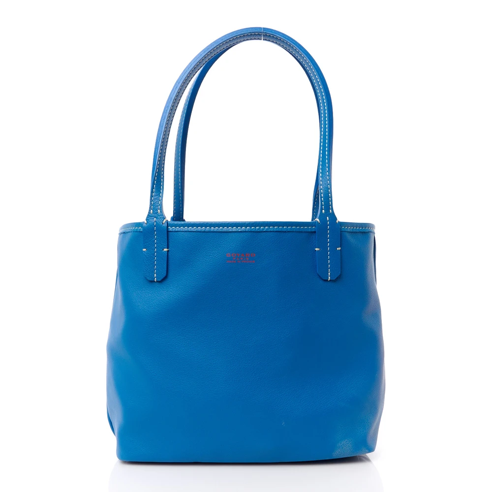 Lushentic Grade Bags: Reversible Mini Anjou Tote in Sky Blue Goyardine - Image 3