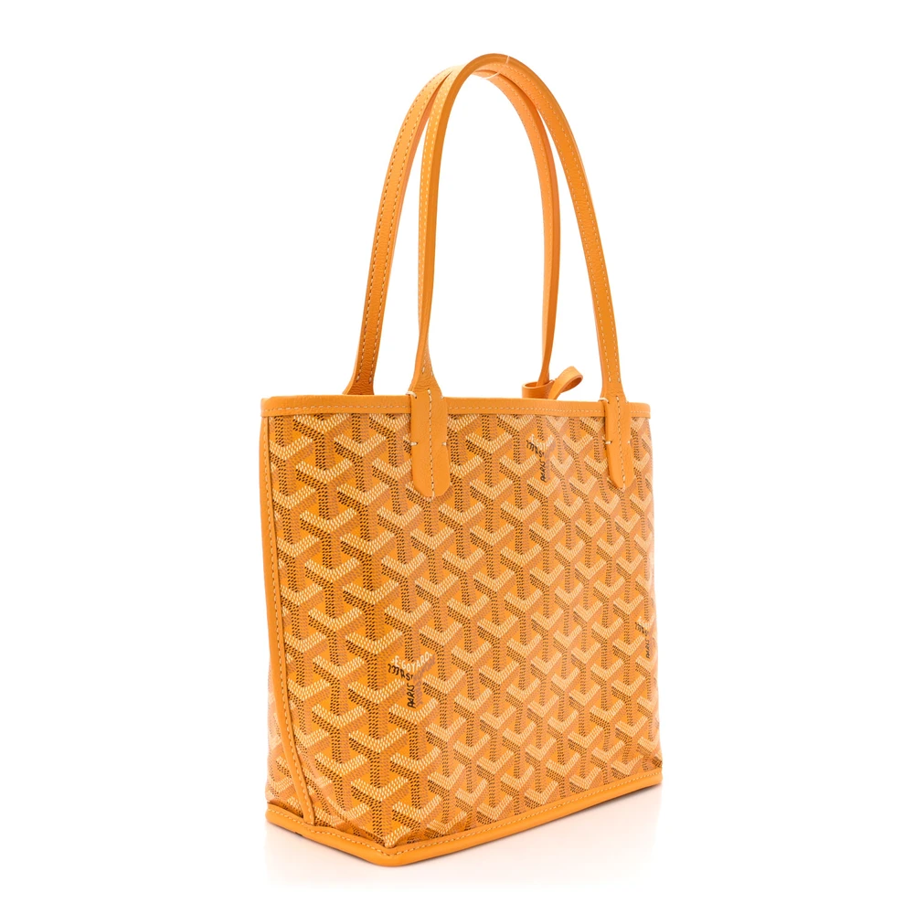 Lushentic Grade Reversible Mini Anjou Tote Yellow Goyardine Canvas - Image 3