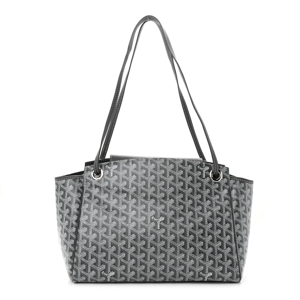 Lushentic Goyard Rouette Tote PM Grey Goyardine Canvas Front
