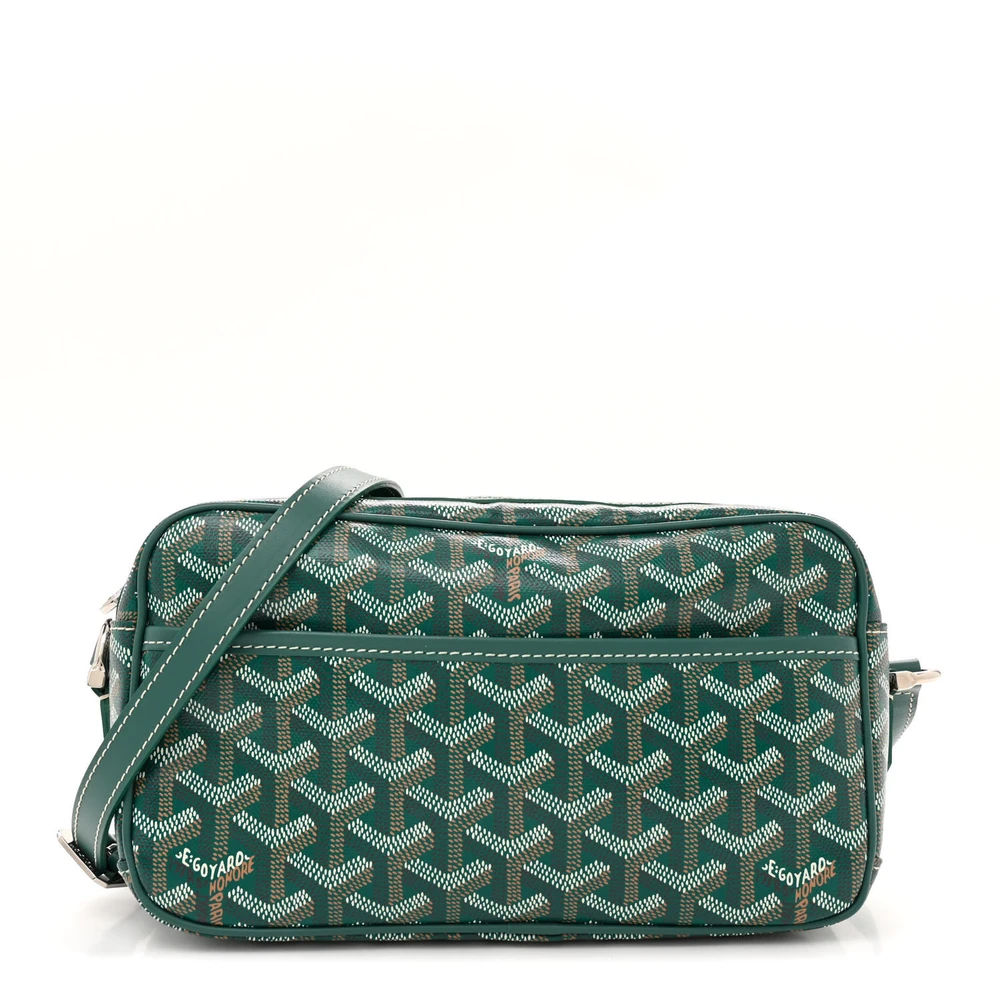 Lushentic Goyard Sac Cap Vert Bag PM Green Goyardine Canvas Front