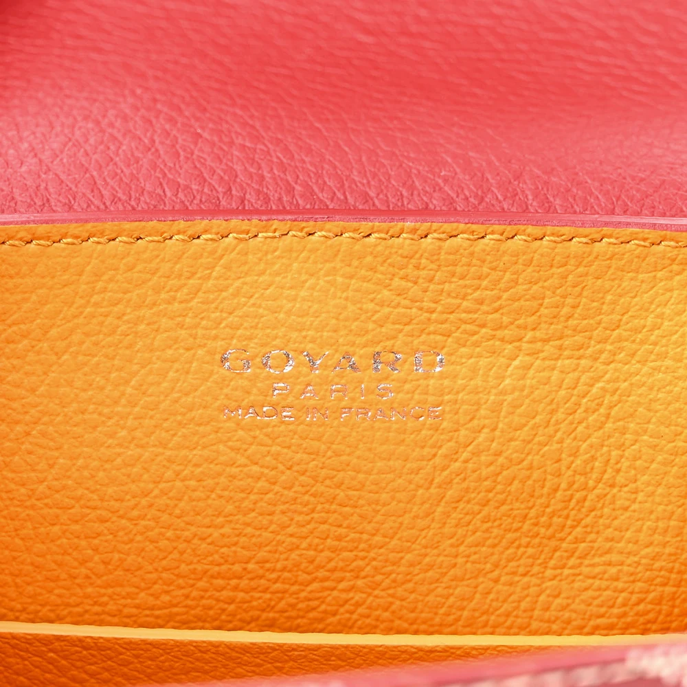 Lushentic Saigon Mini Bag - Red Goyardine Canvas, Silver Hardware - Image 2