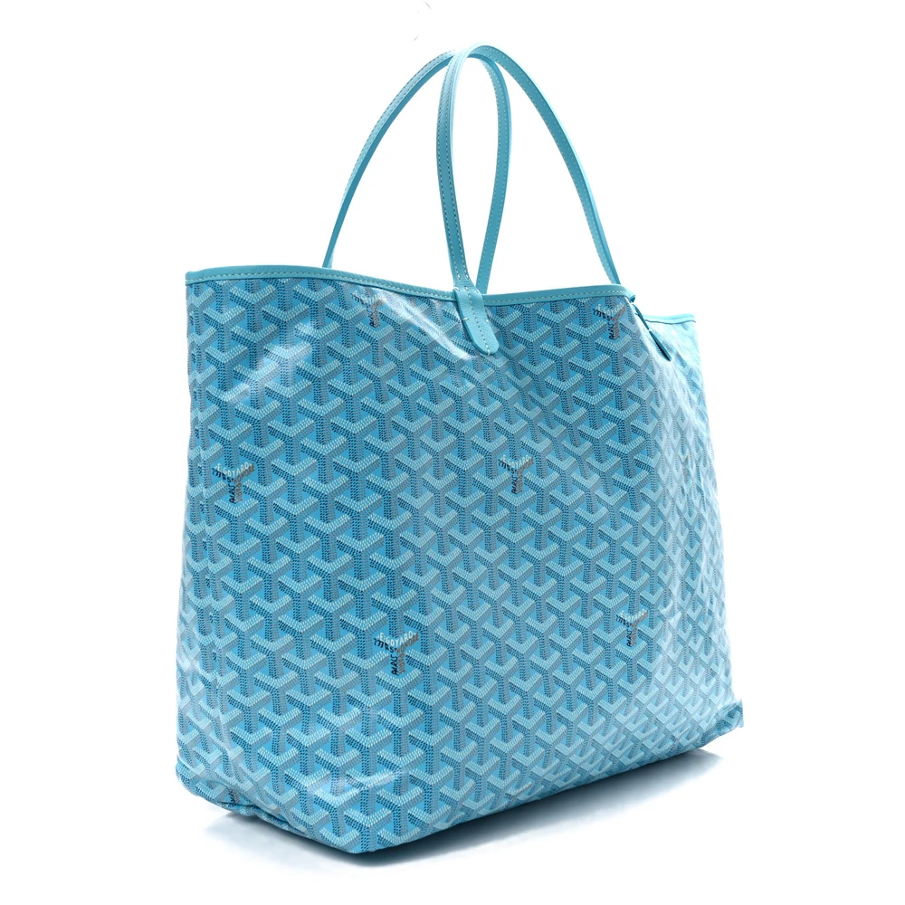 Lushentic Grade Replica Saint Louis Balise Beach Towel Set GM Turquoise Goyardine Canvas - Image 3