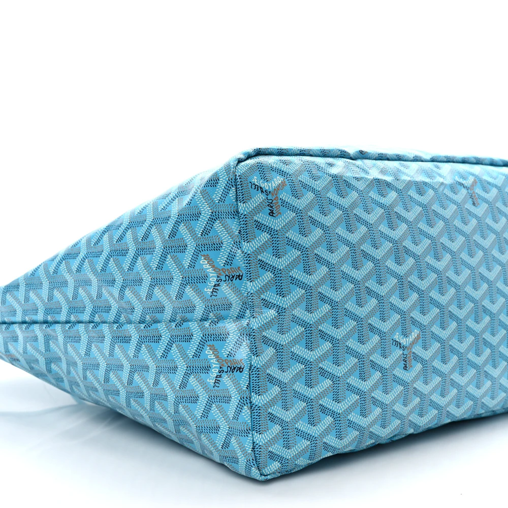 Lushentic Grade Replica Saint Louis Balise Beach Towel Set GM Turquoise Goyardine Canvas - Image 4