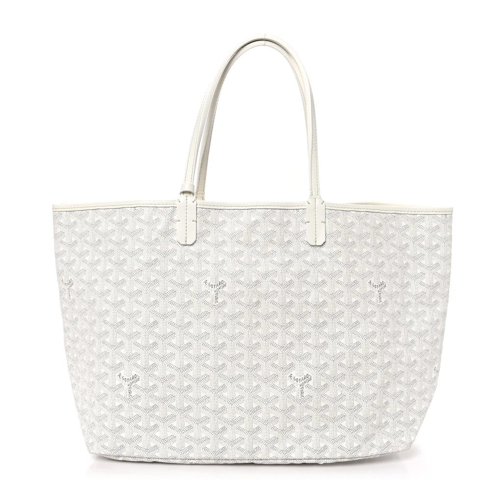Lushentic Goyard Saint Louis PM White Goyardine Canvas Front