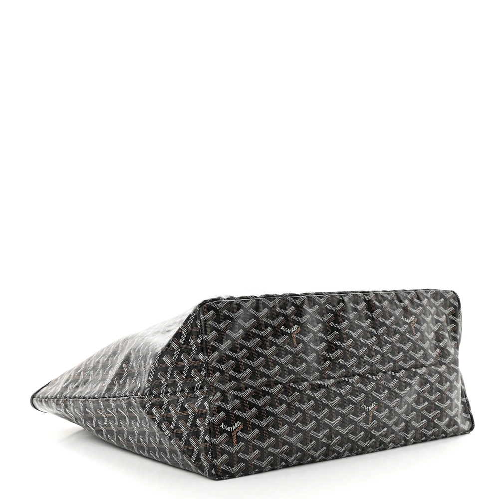 Lushentic Quality Bags - Saint Louis Tote GM Black Goyardine Canvas - Image 6