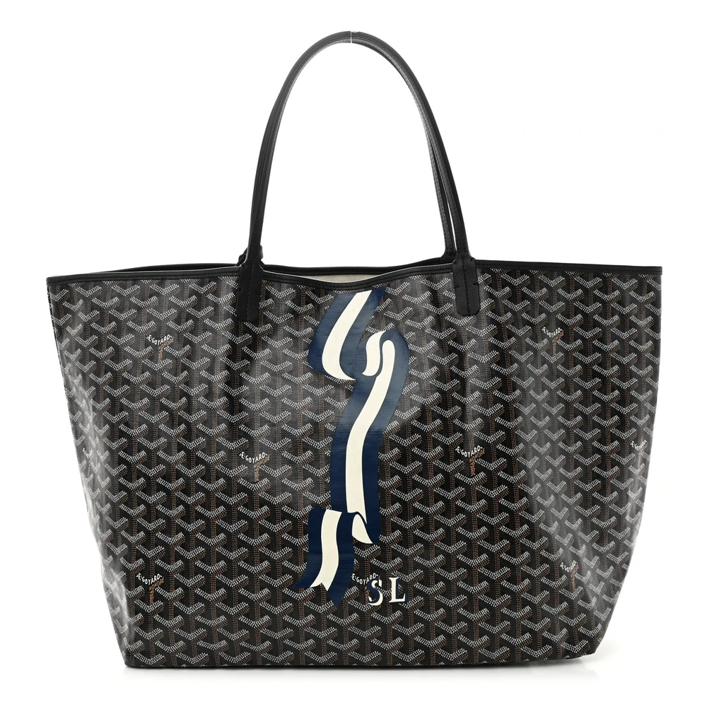 Lushentic Goyard Saint Louis Tote GM Black Goyardine Canvas Front