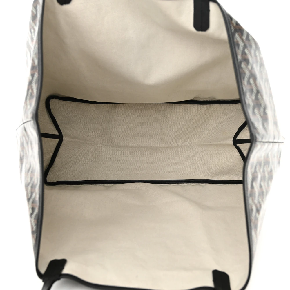 Lushentic Quality Bags - Saint Louis Tote GM Black Goyardine Canvas - Image 7