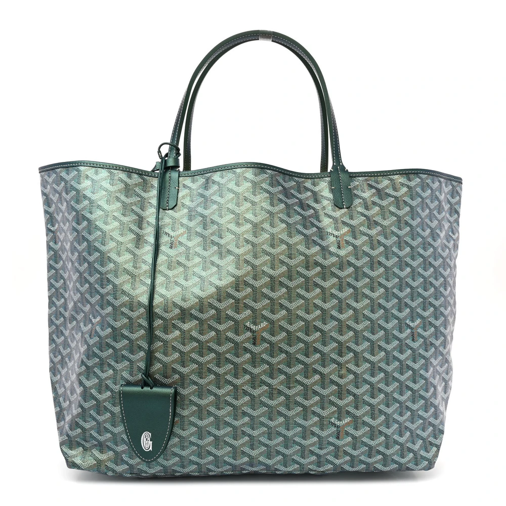 Lushentic Goyard Saint Louis Tote GM Pearly Green Goyardine Canvas Front