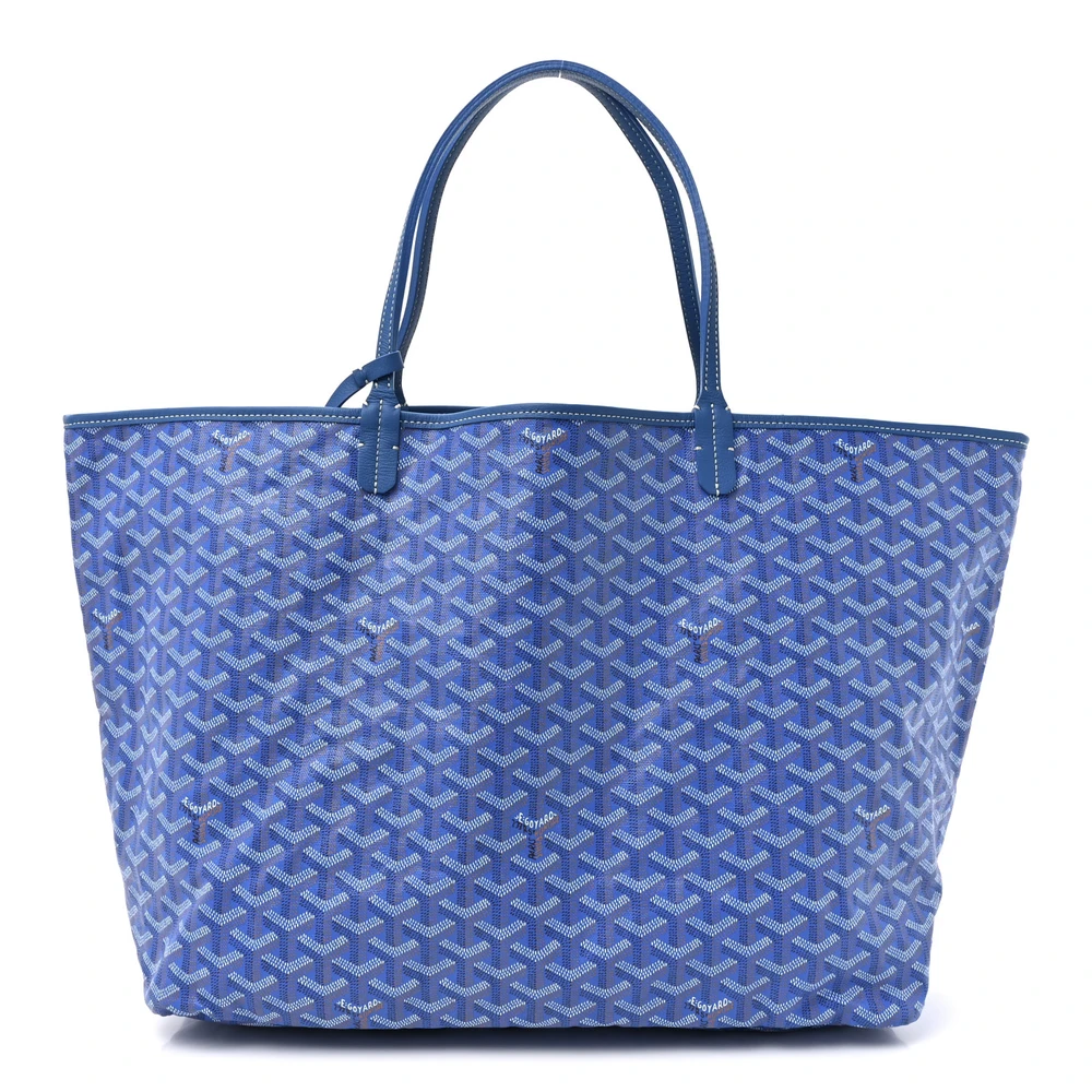 Lushentic Goyard Saint Louis Tote GM Sky Blue Goyardine Canvas Front