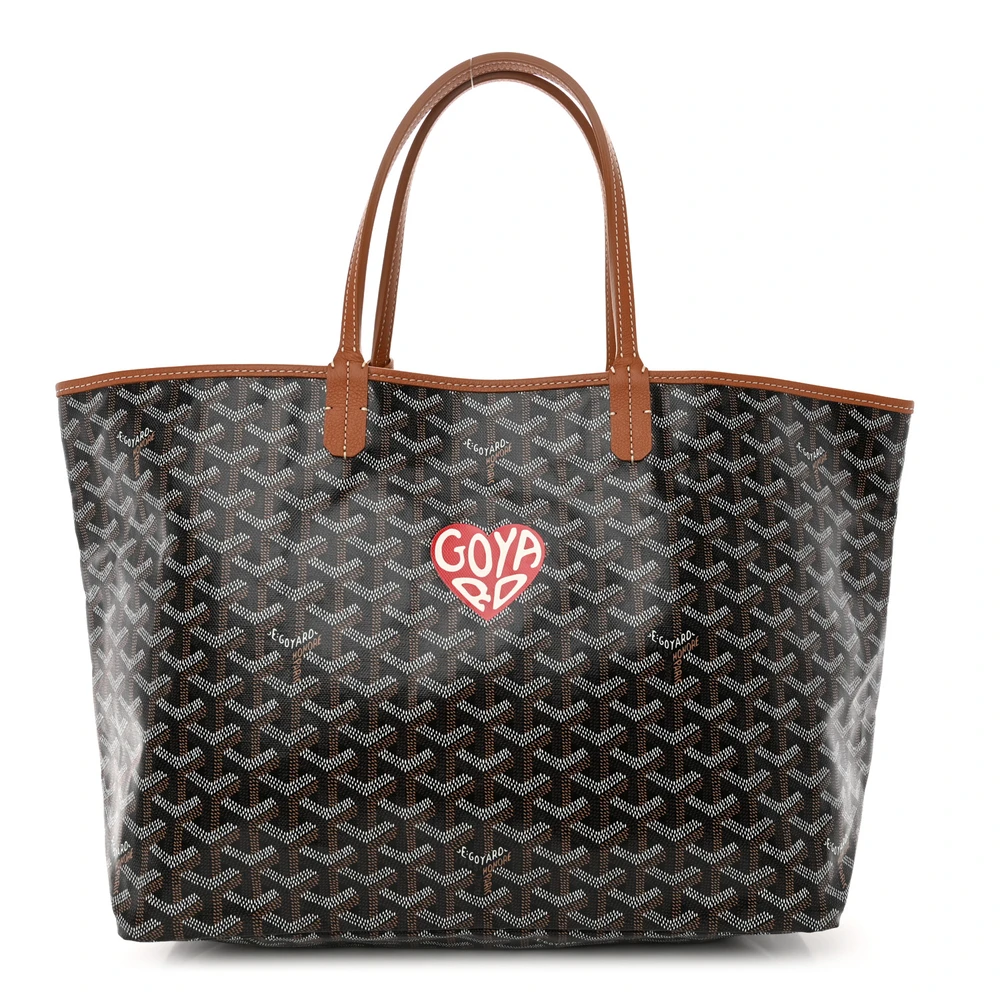 Lushentic Goyard Saint Louis Tote PM BlackGold Goyardine Canvas Front