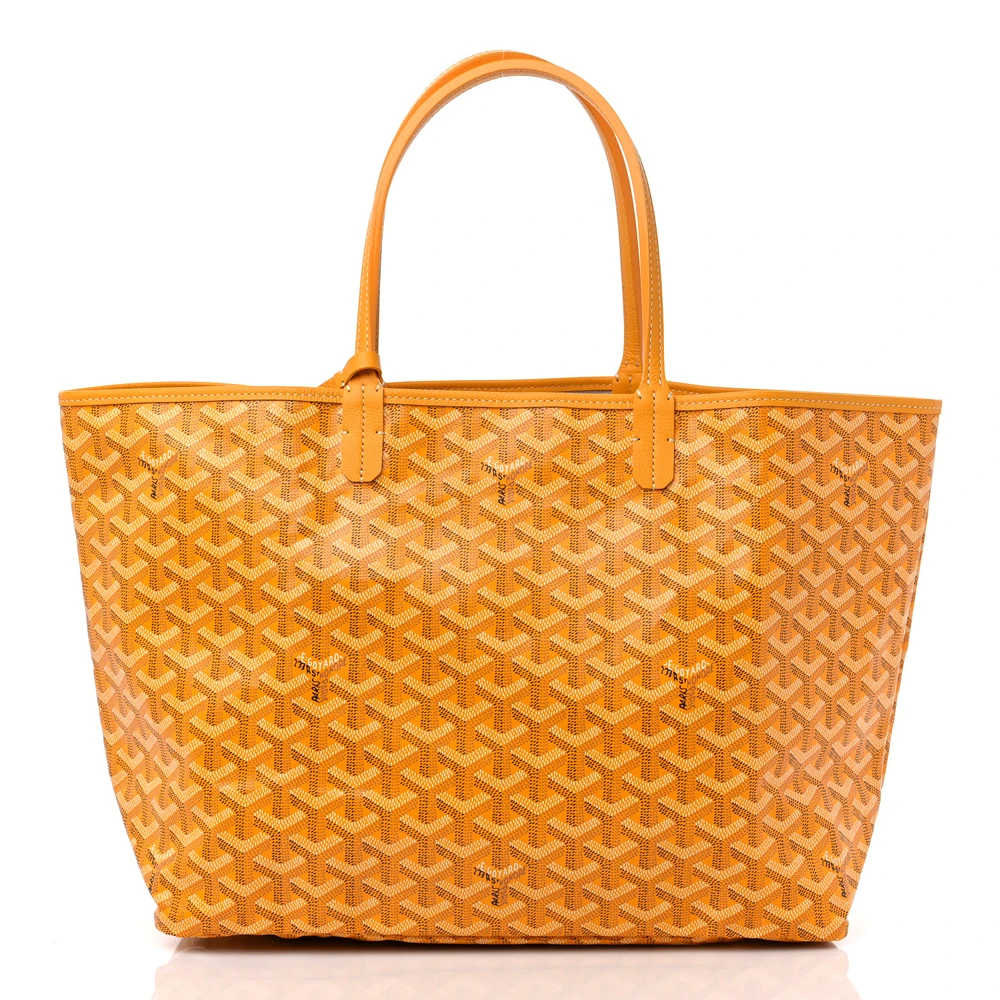 Lushentic Goyard Saint Louis Tote PM Yellow Goyardine Canvas Front