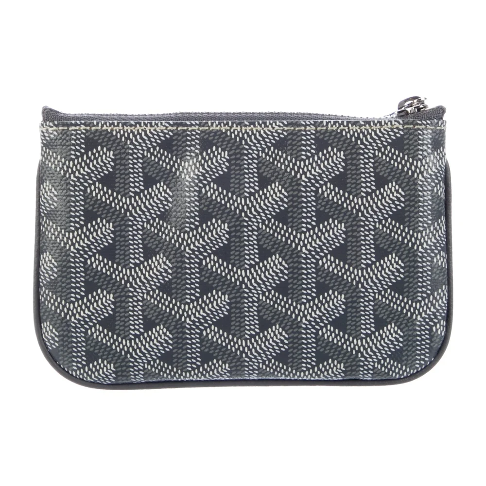 Lushentic Quality Small Pouch in Grey Goyardine Canvas - Image 2