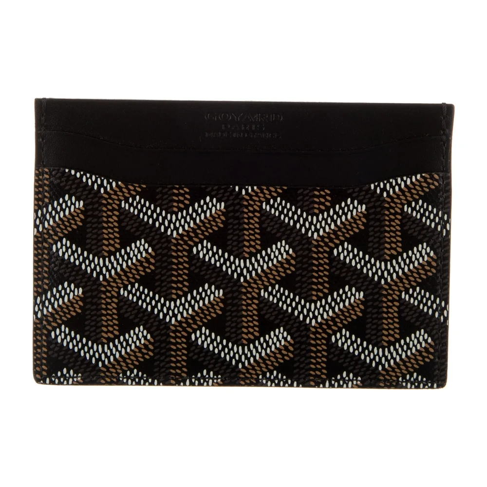 Lushentic Replicas Small Saint Sulpice Card Holder Black Goyardine