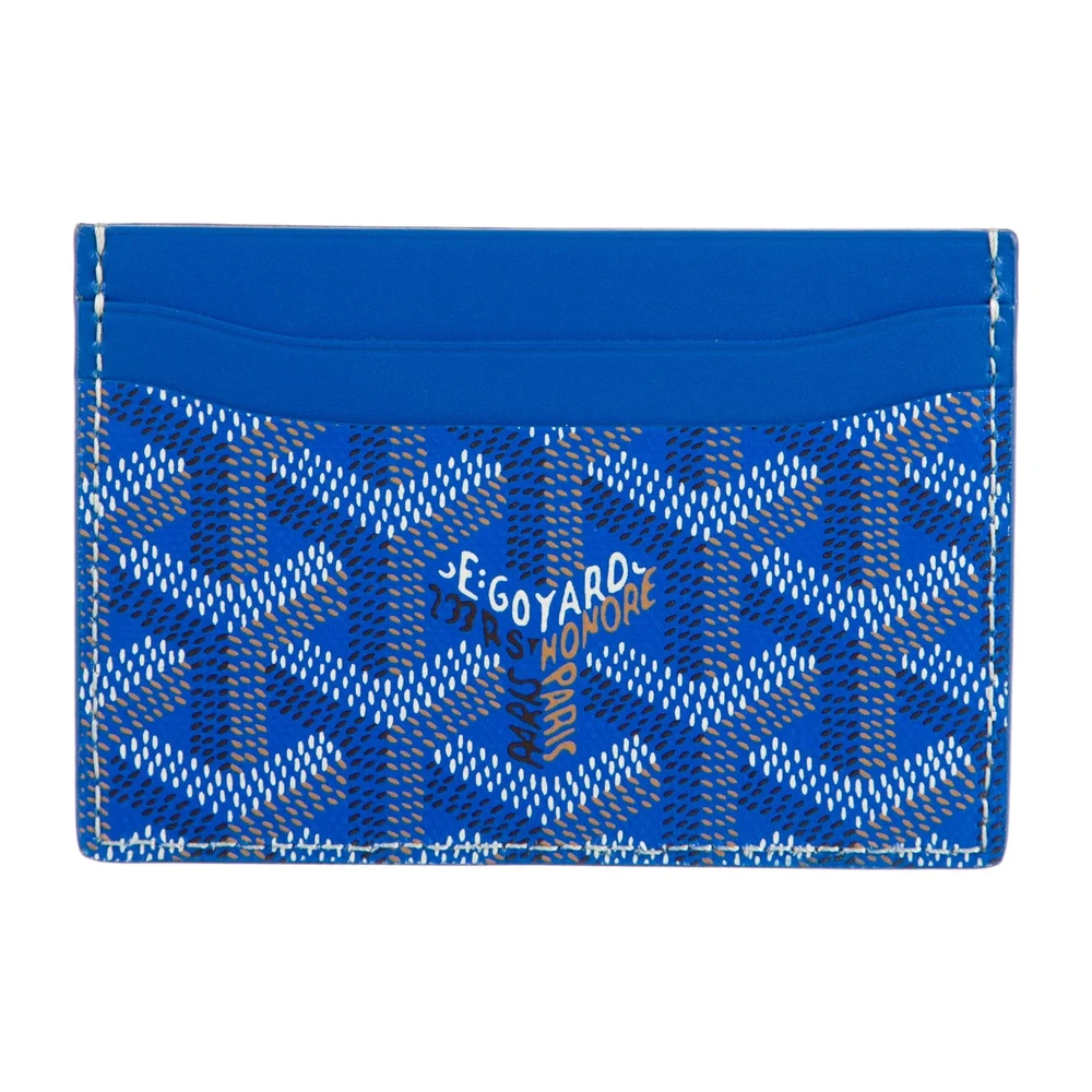 Lushentic Grade Replicas: Small Saint Sulpice Card Holder, Blue Goyardine