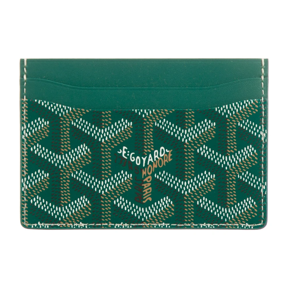 Lushentic Bags Small Saint Sulpice Card Holder - Green Goyardine