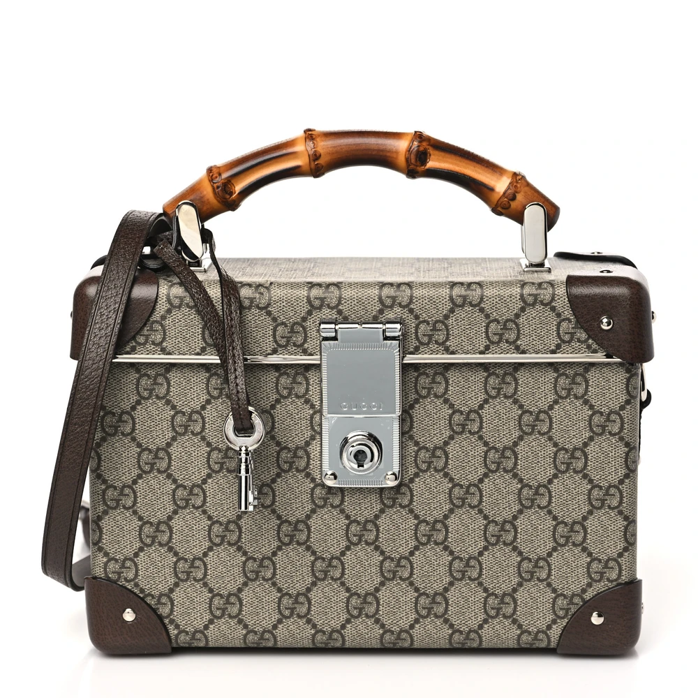 Replica Gucci Globe-Trotter Beauty Case in Brown GG Supreme Canvas