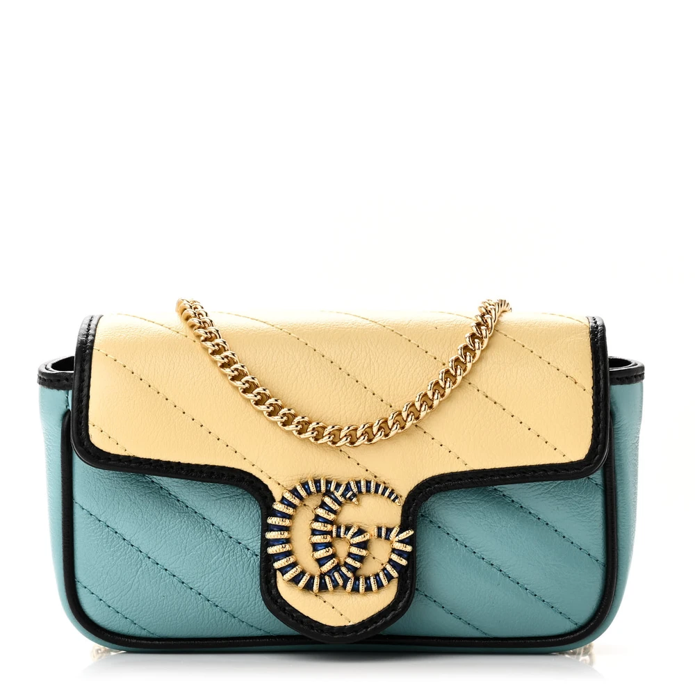 Lushentic GG Marmont Mini Handbag in Azalea Multicolor Leather
