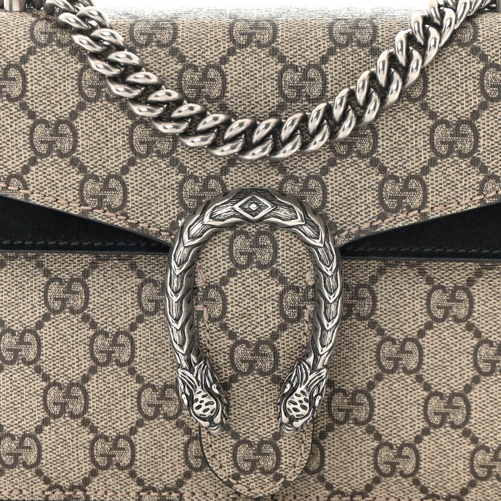 Lushentic Bags Mini Dionysus Shoulder Bag Black GG Supreme Canvas - Image 8