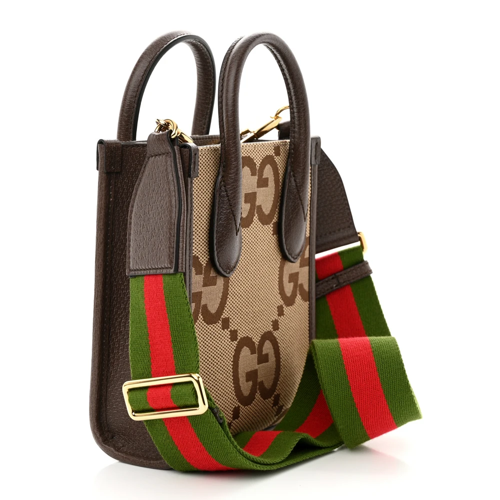 Lushentic Bags Mini Vertical Tote – Camel, Ebony, Textured Leather - Image 3