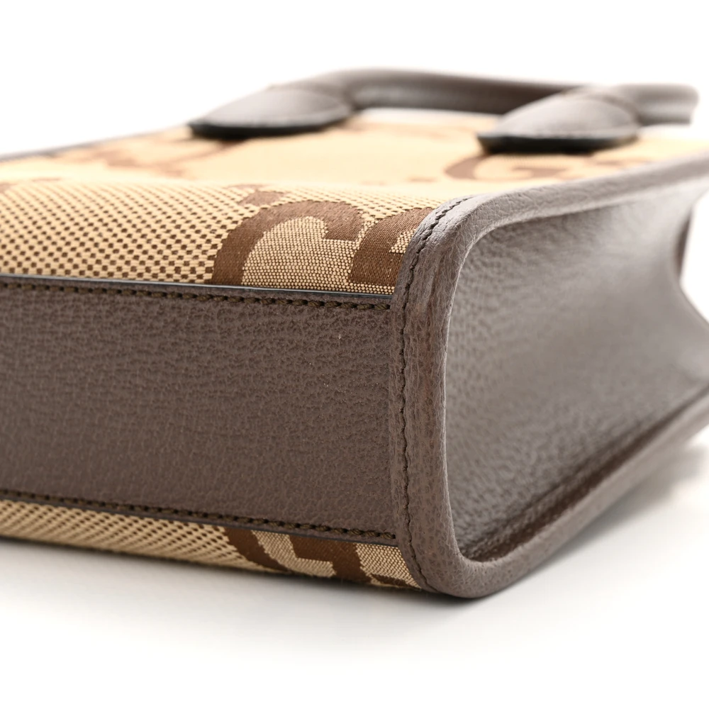 Lushentic Bags Mini Vertical Tote – Camel, Ebony, Textured Leather - Image 5