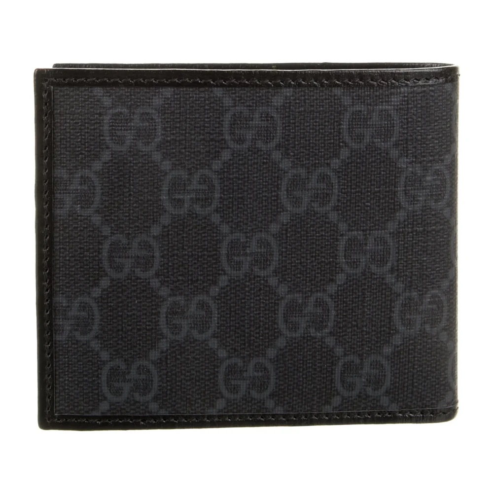 Lushentic Grade Designer Bags Small Bifold Wallet Black GG Canvas - Image 2