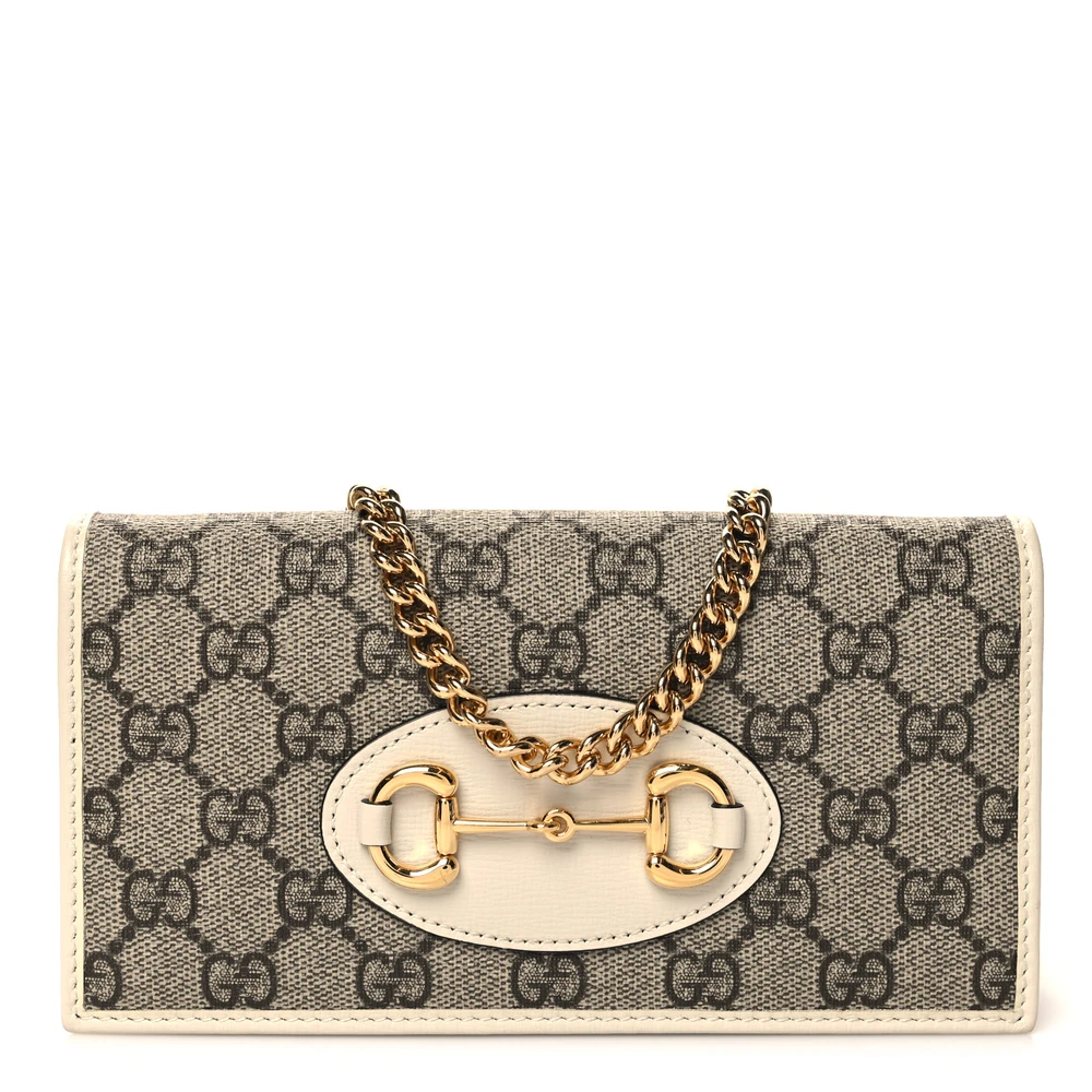 Replica Gucci Wallet On Chain - Small Horsebit 1955 in GG Canvas
