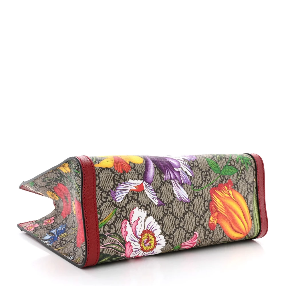 Lushentic Small Padlock Tote in Red GG Supreme Monogram - Image 6