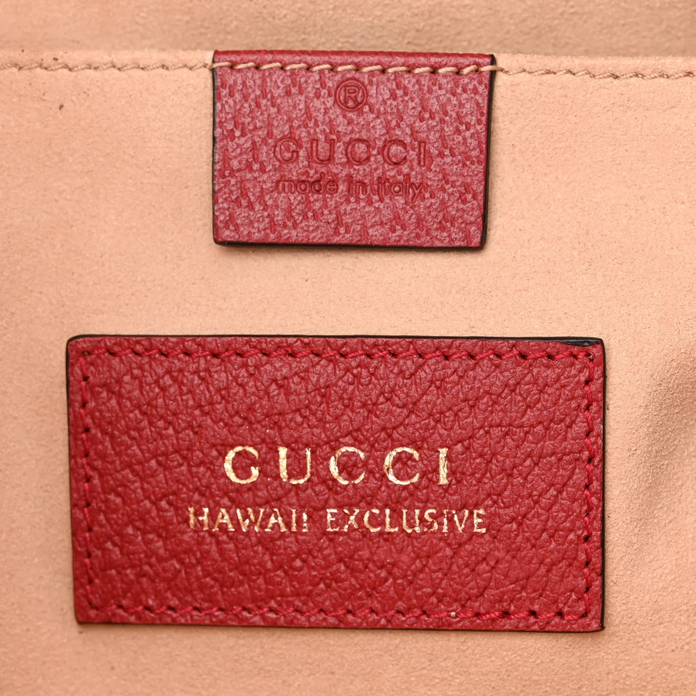 Lushentic Small Padlock Tote in Red GG Supreme Monogram - Image 2