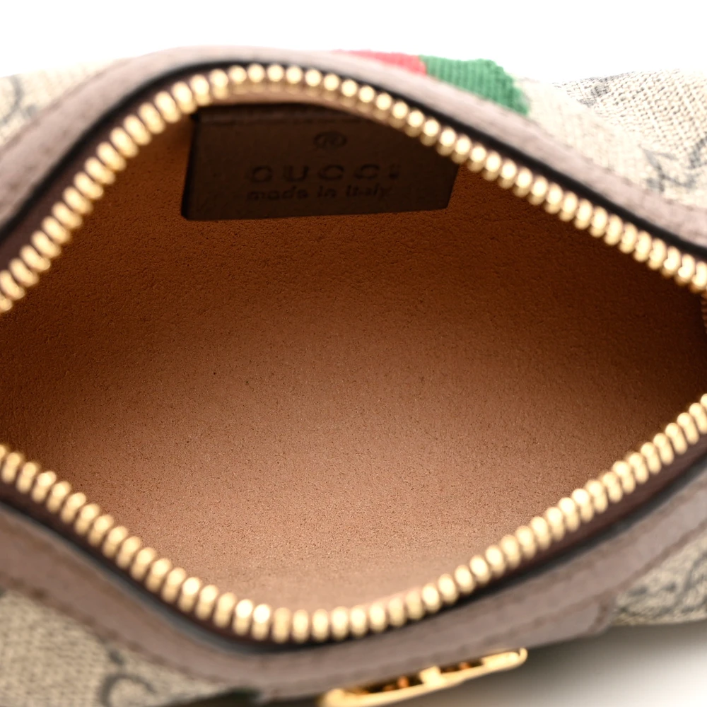Lushentic Ophidia Small Web Coin Purse in Beige GG Supreme Canvas - Image 5