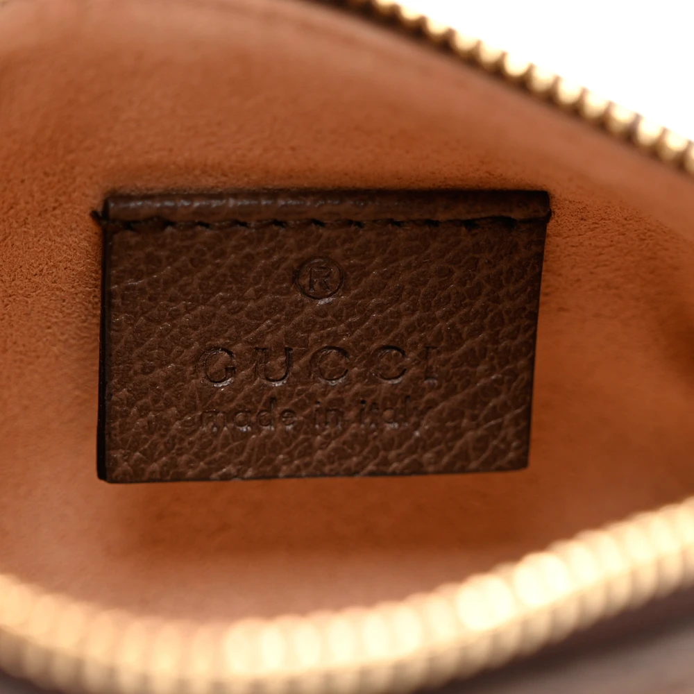 Lushentic Ophidia Small Web Coin Purse in Beige GG Supreme Canvas - Image 2