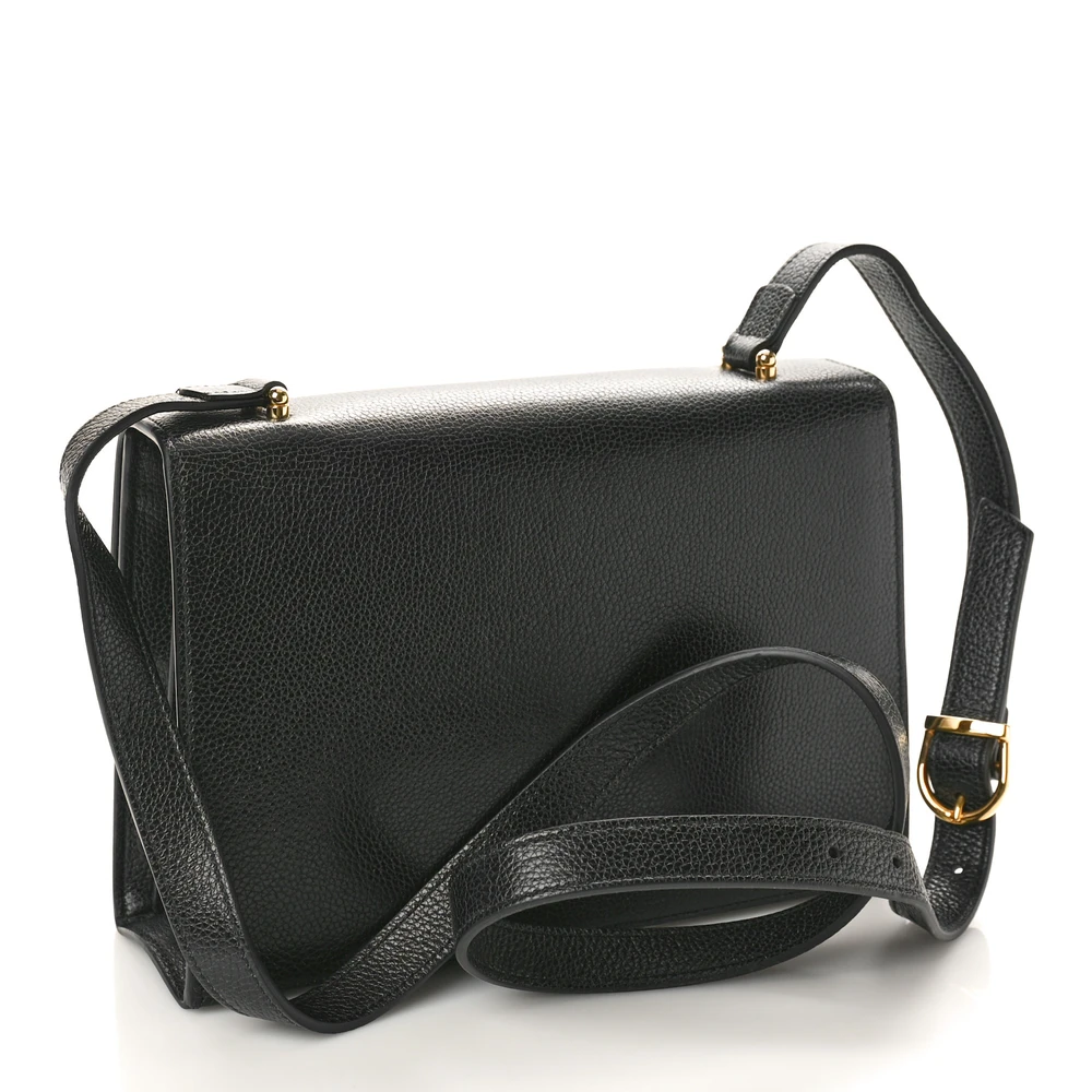 Lushentic Handbag: Small Zumi Shoulder Bag in Black Calfskin Leather - Image 3