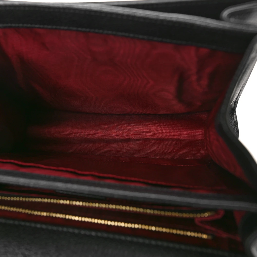 Lushentic Handbag: Small Zumi Shoulder Bag in Black Calfskin Leather - Image 7