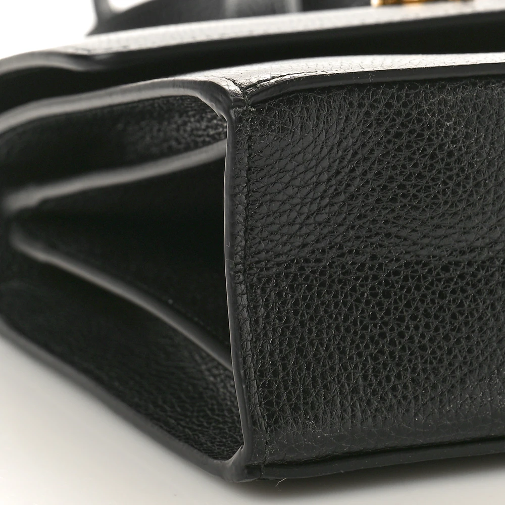 Lushentic Handbag: Small Zumi Shoulder Bag in Black Calfskin Leather - Image 5